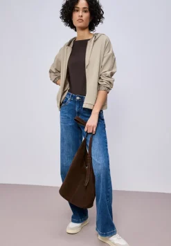 Silk-Look Hoodie Jacke