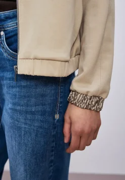 Silk-Look Hoodie Jacke