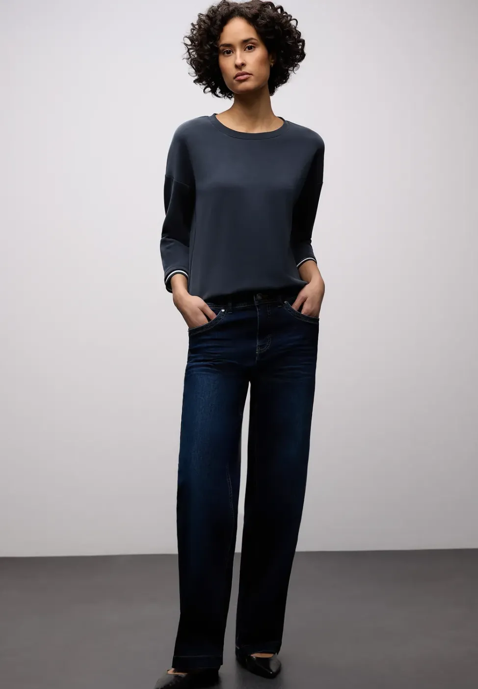 Silk-Look Shirt mit Details