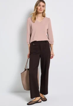 Silk-Look Shirt mit Raffung