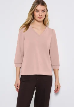 Silk-Look Shirt mit Raffung