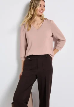 Silk-Look Shirt mit Raffung