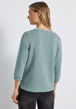 Silk-Look Shirt mit Raffung