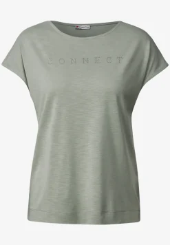 Silk-Look Shirt mit Wording