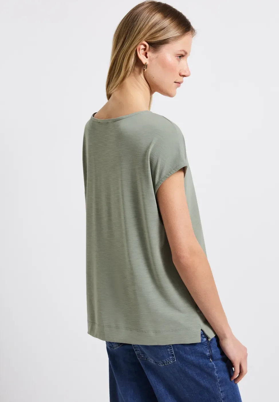 Silk-Look Shirt mit Wording