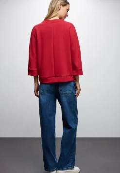 Silk-Look Shirt mit Zipper
