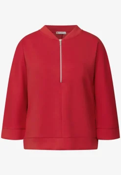 Silk-Look Shirt mit Zipper