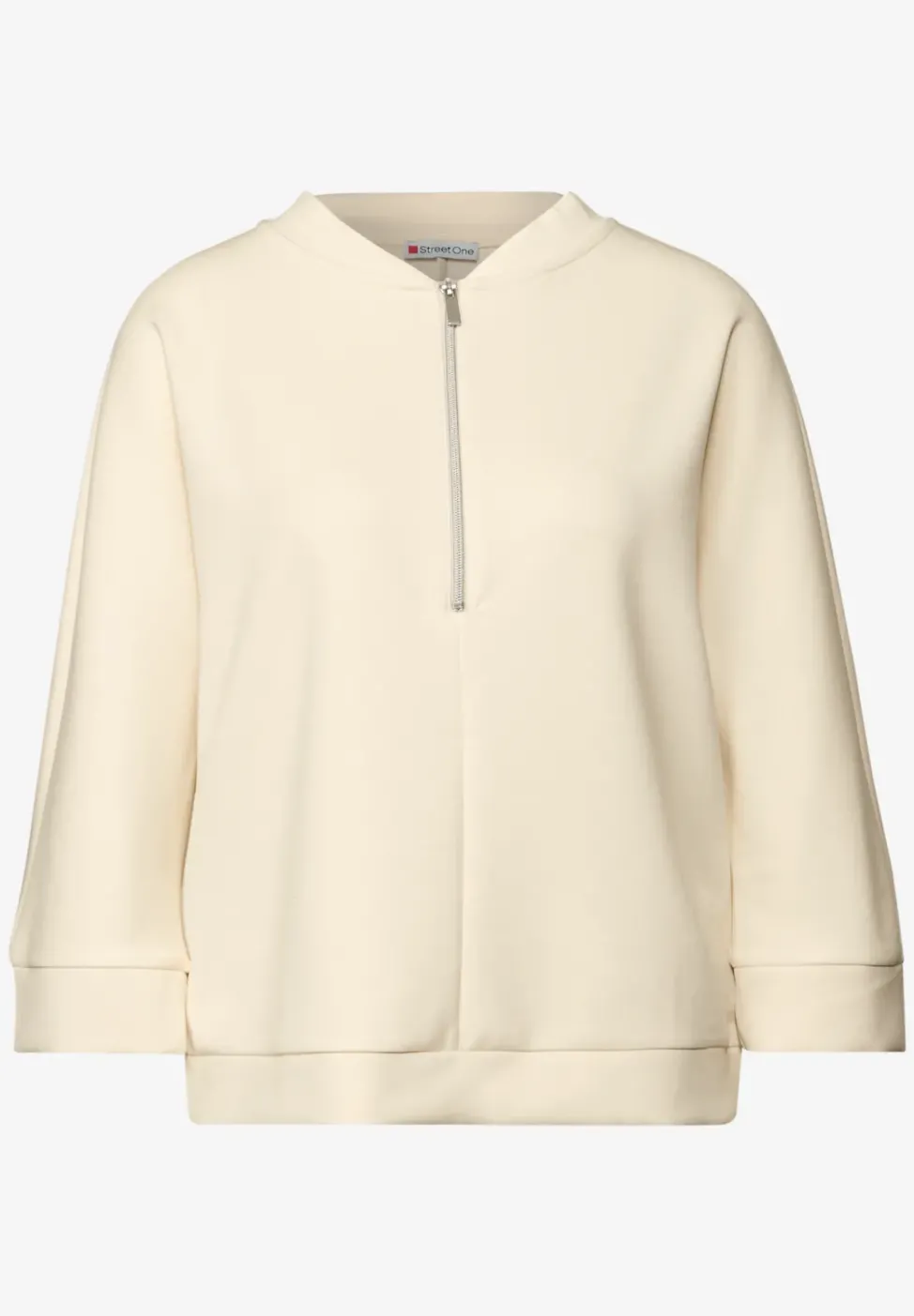 Silk-Look Shirt mit Zipper