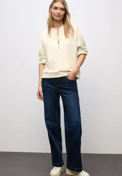 Silk-Look Shirt mit Zipper