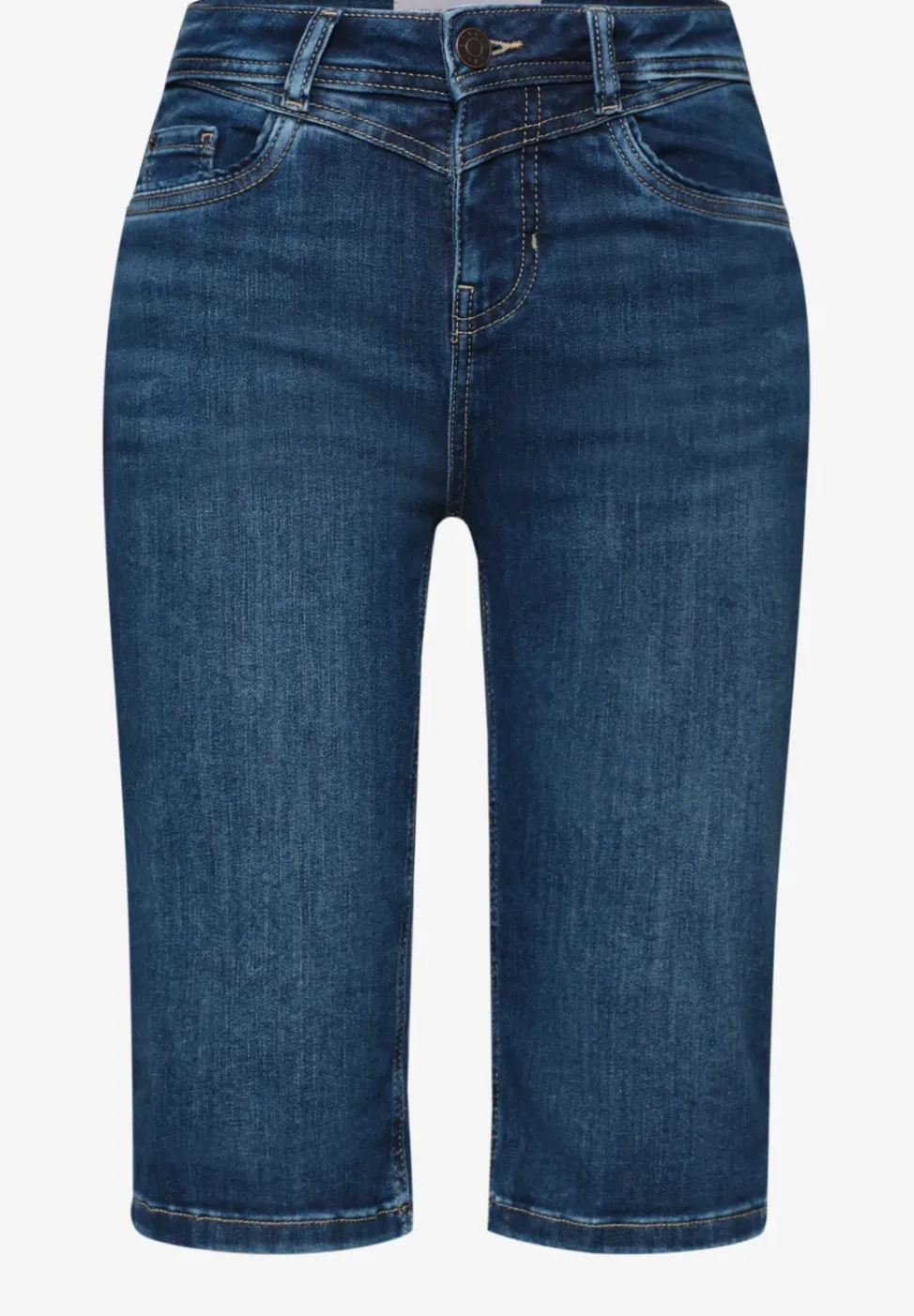 Slim Leg Bermuda mit Turn-Up-Detail