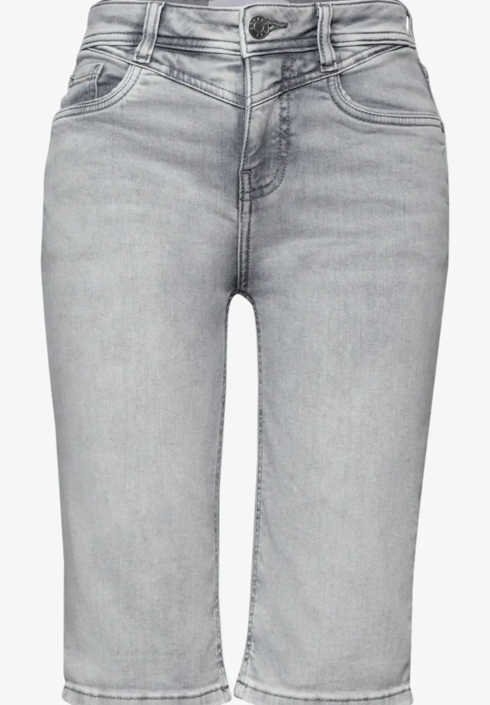 Slim Leg Bermuda mit Turn-Up-Detail