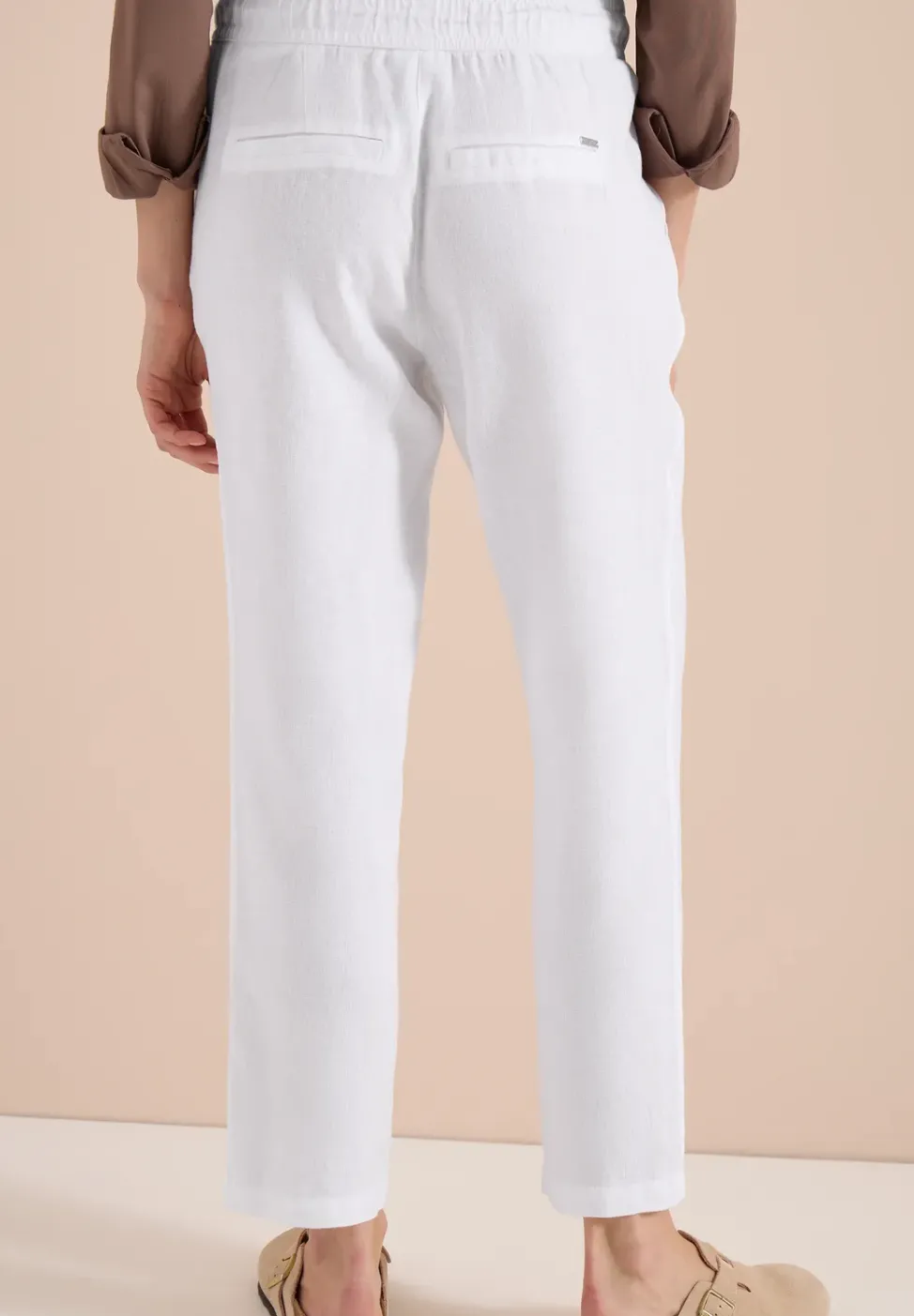 Slim Leg Hose aus Leinen im Casual Fit