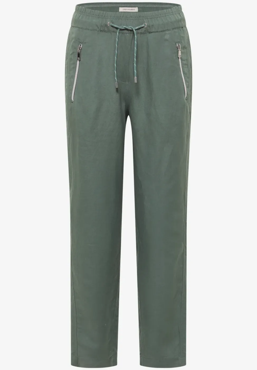 Slim Leg Hose aus Leinenmix im Loose Fit