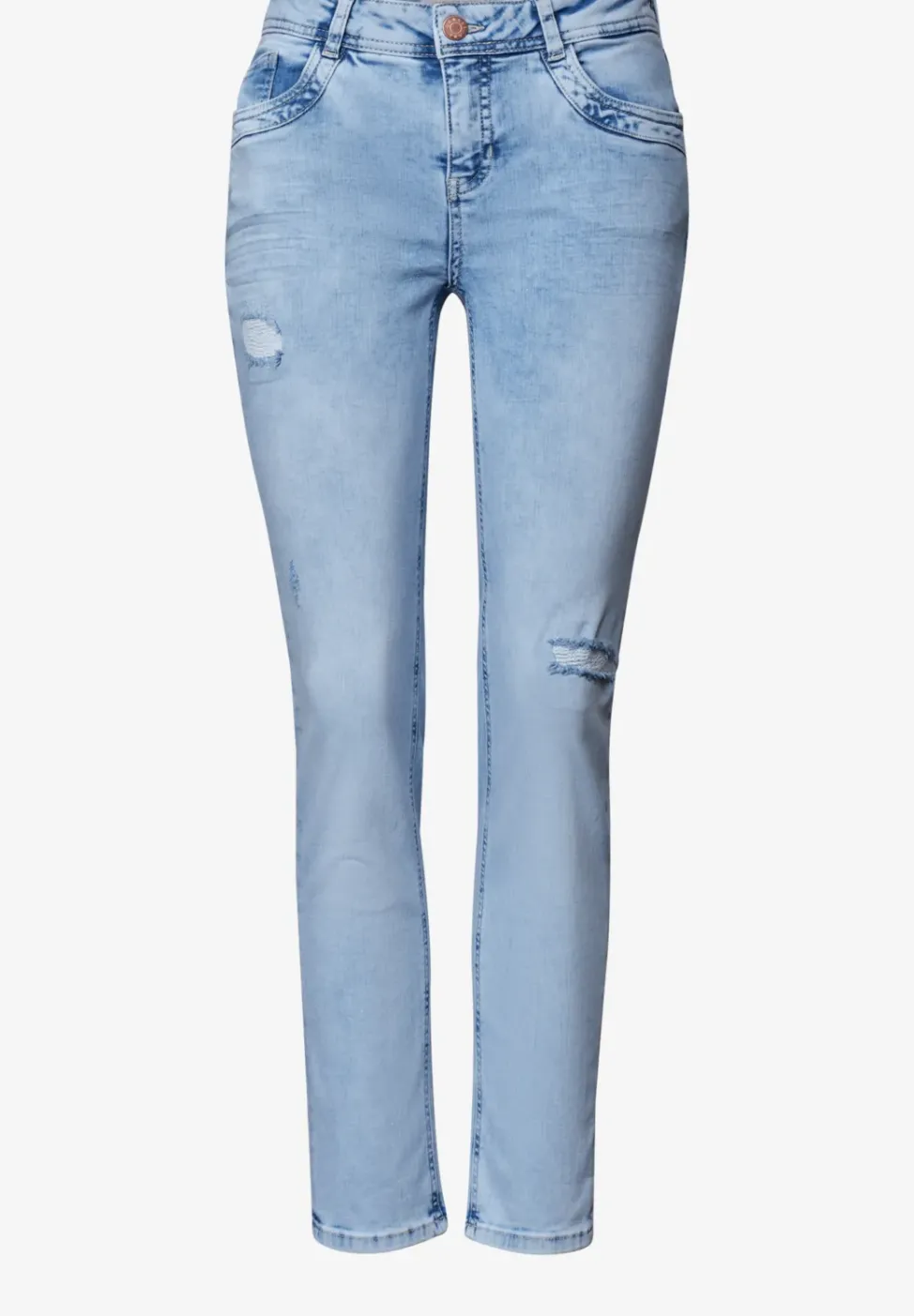 Slim Leg Jeans mit Destroyed-Details
