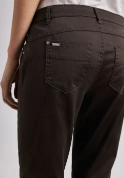 7/8 Slim Leg Hose im Satin-Look