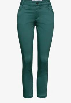 7/8 Slim Leg Hose im Satin-Look