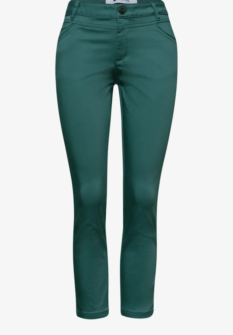 7/8 Slim Leg Hose im Satin-Look