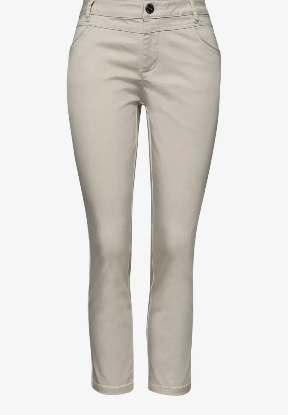 7/8 Slim Leg Hose im Satin-Look