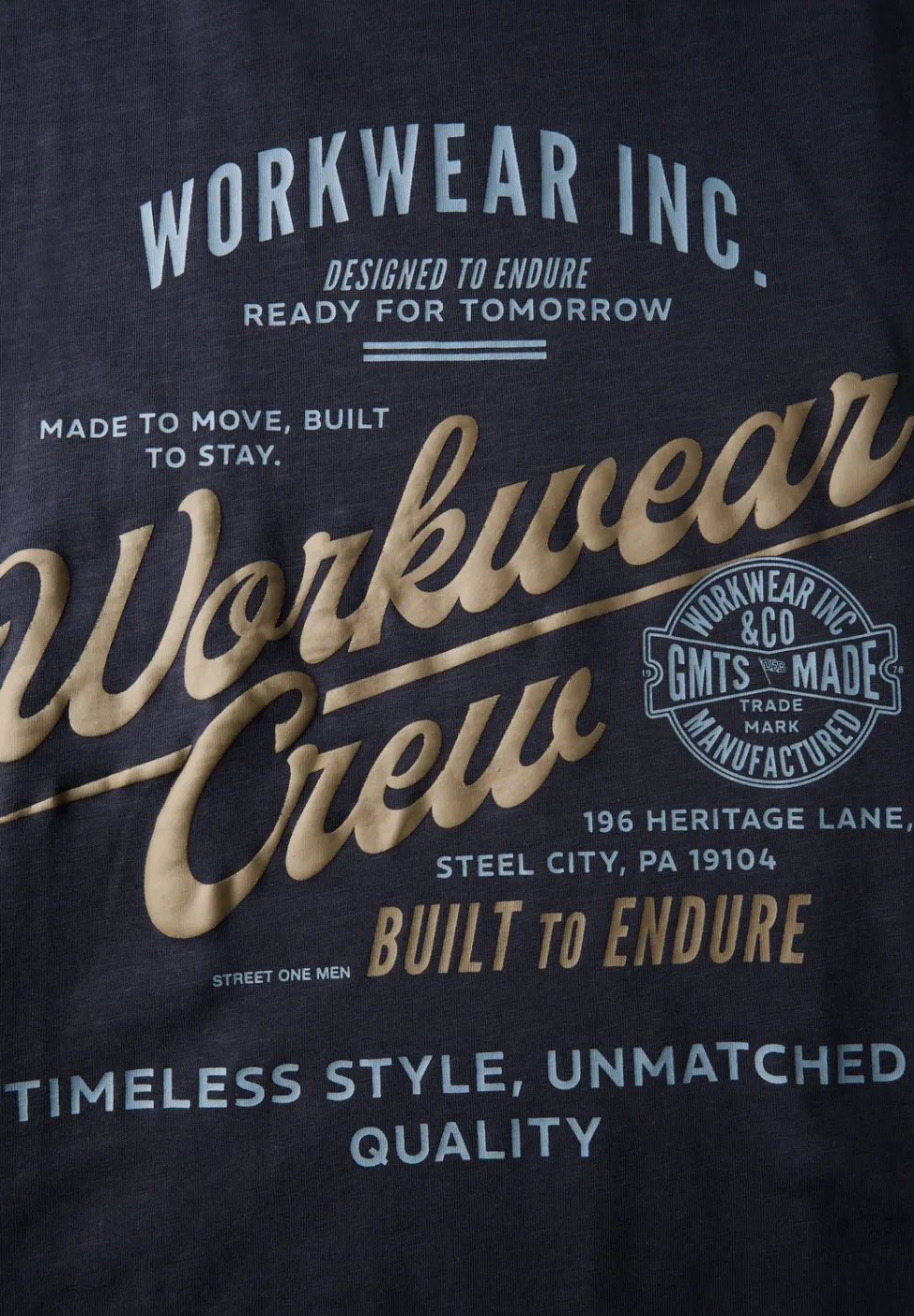Slub T-Shirt mit Wording