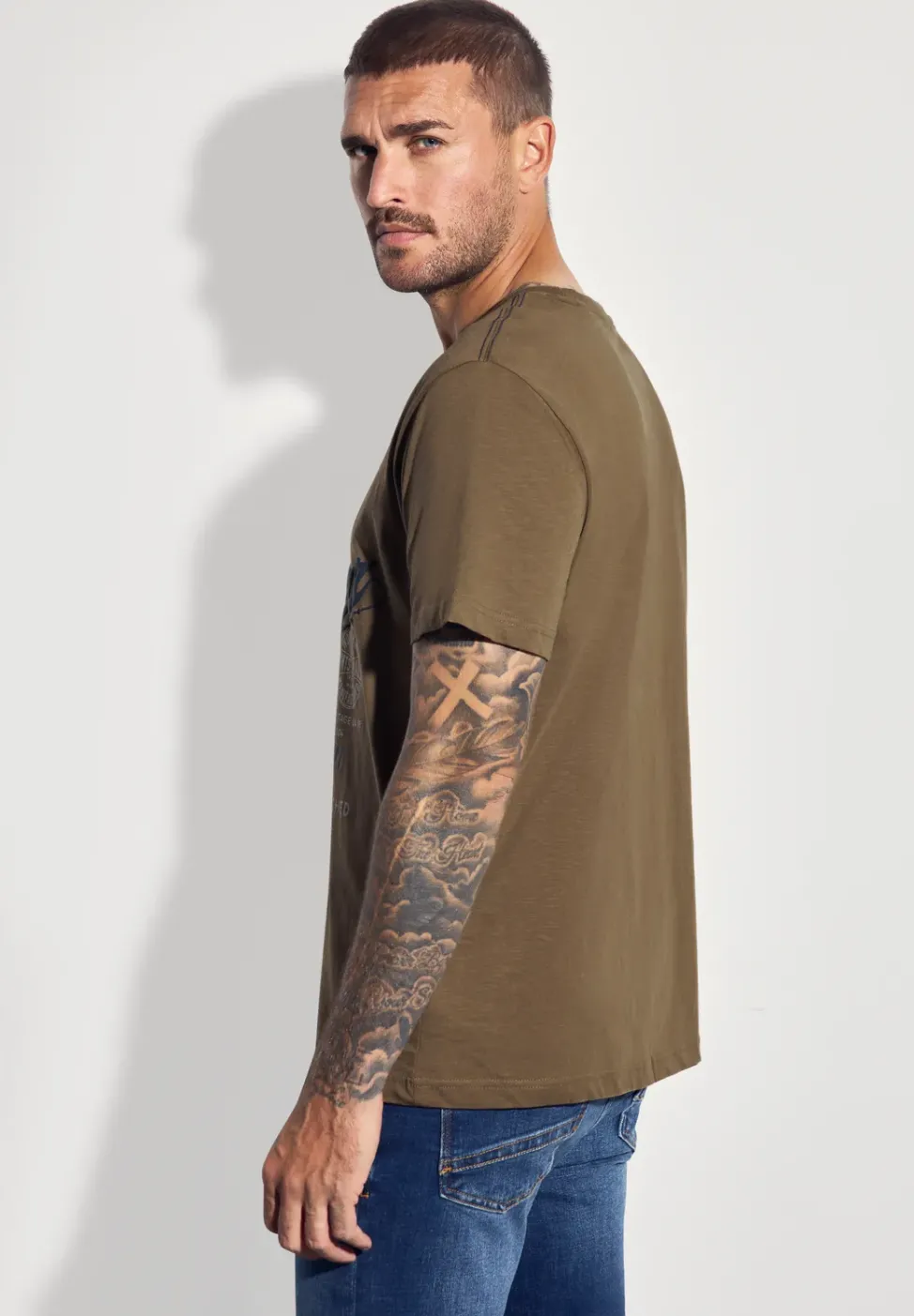 Slub T-Shirt mit Wording