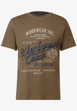 Slub T-Shirt mit Wording