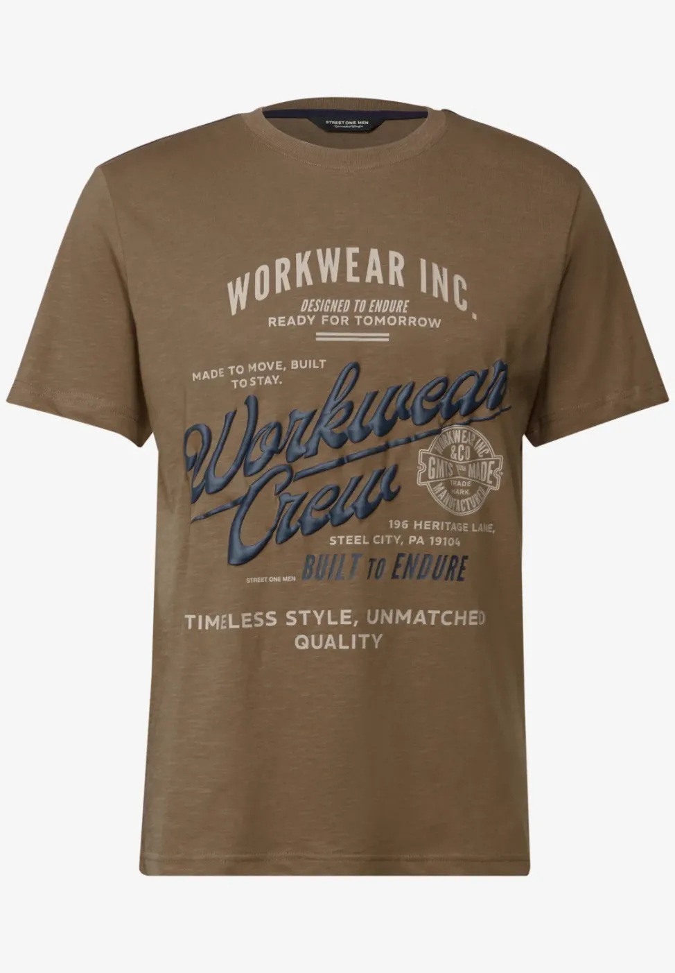 Slub T-Shirt mit Wording