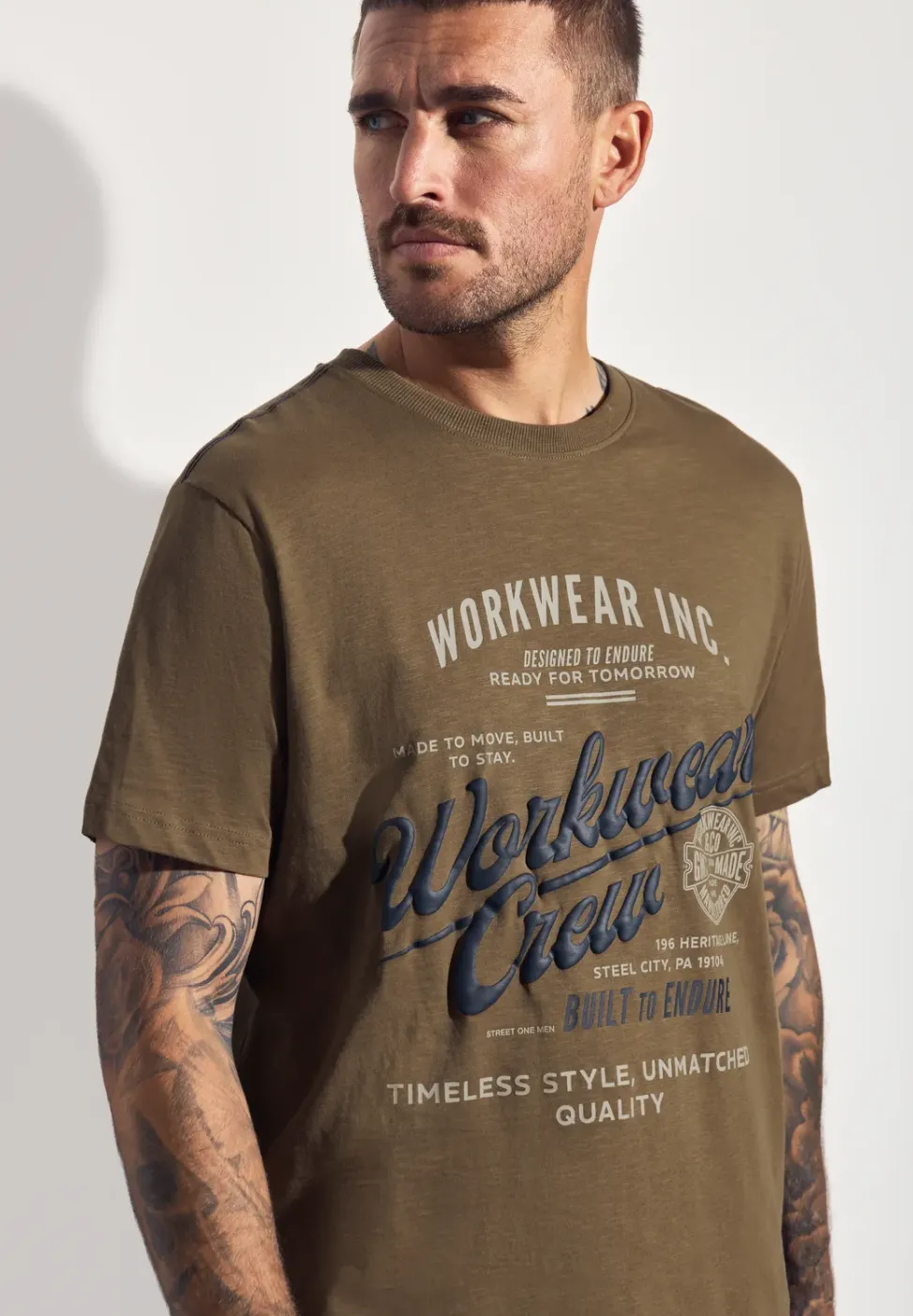 Slub T-Shirt mit Wording