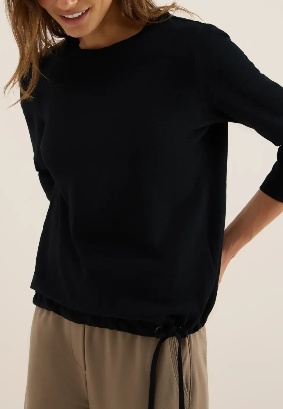 Slub Shirt mit Rundhals