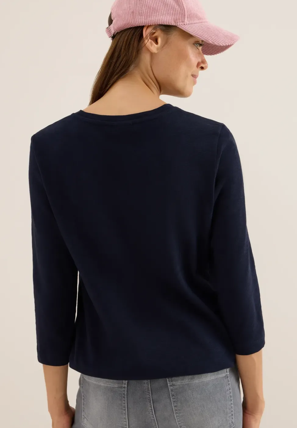 Slub Shirt mit Rundhals