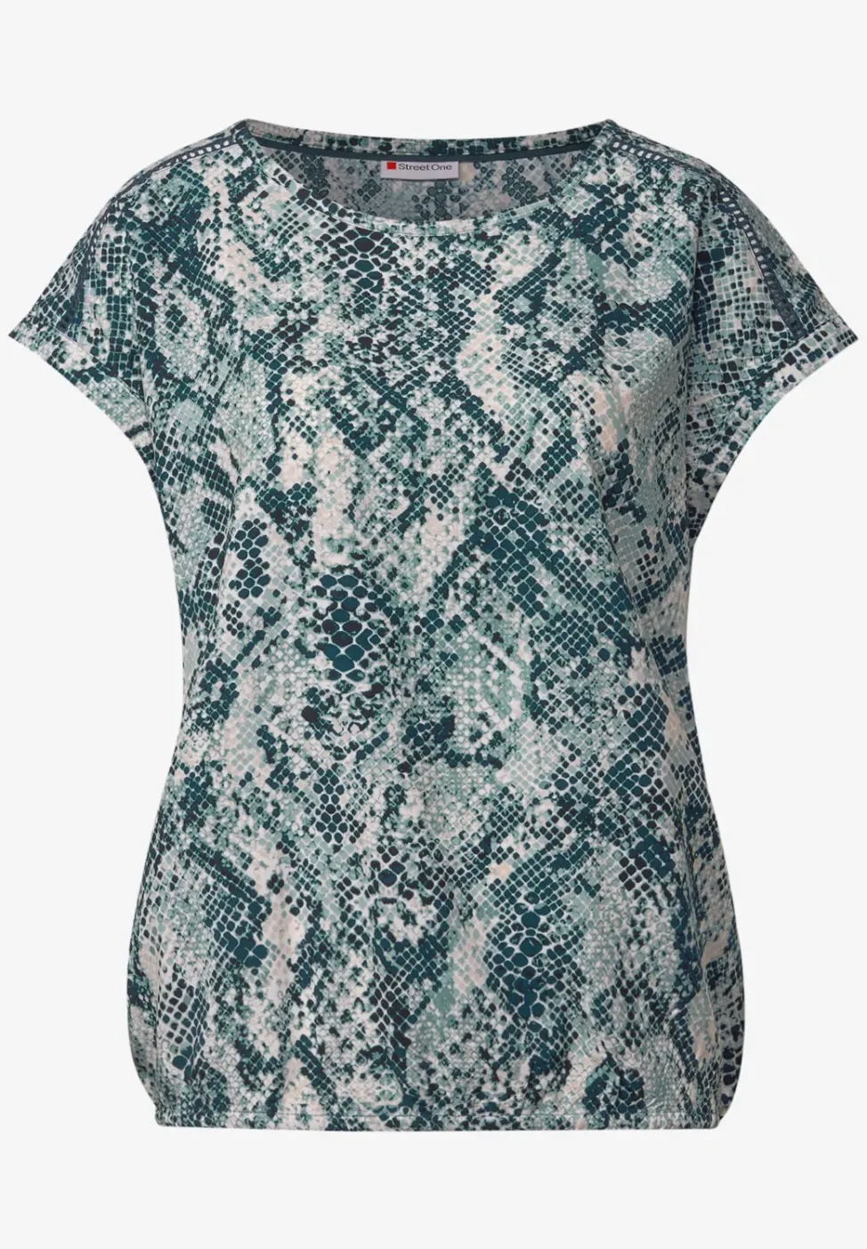 Snake Print Bluse mit Tape