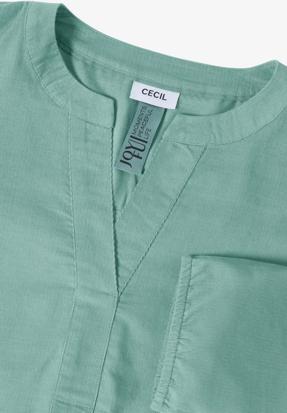 Split Neck Cordbluse