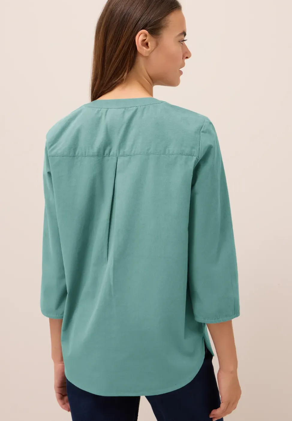 Split Neck Cordbluse