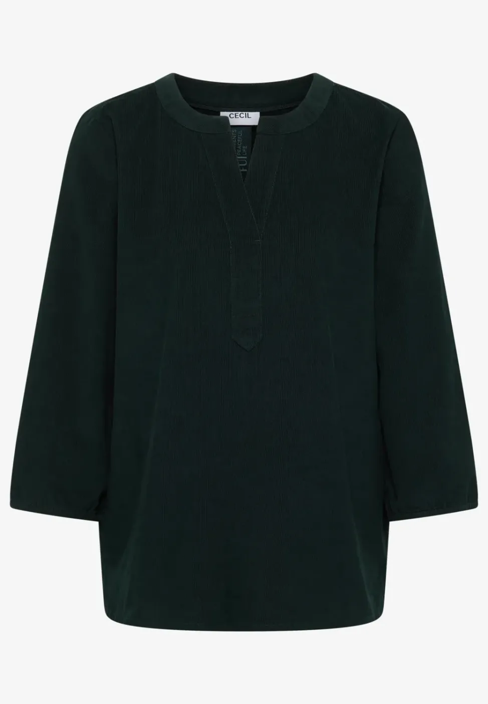 Split Neck Cordbluse