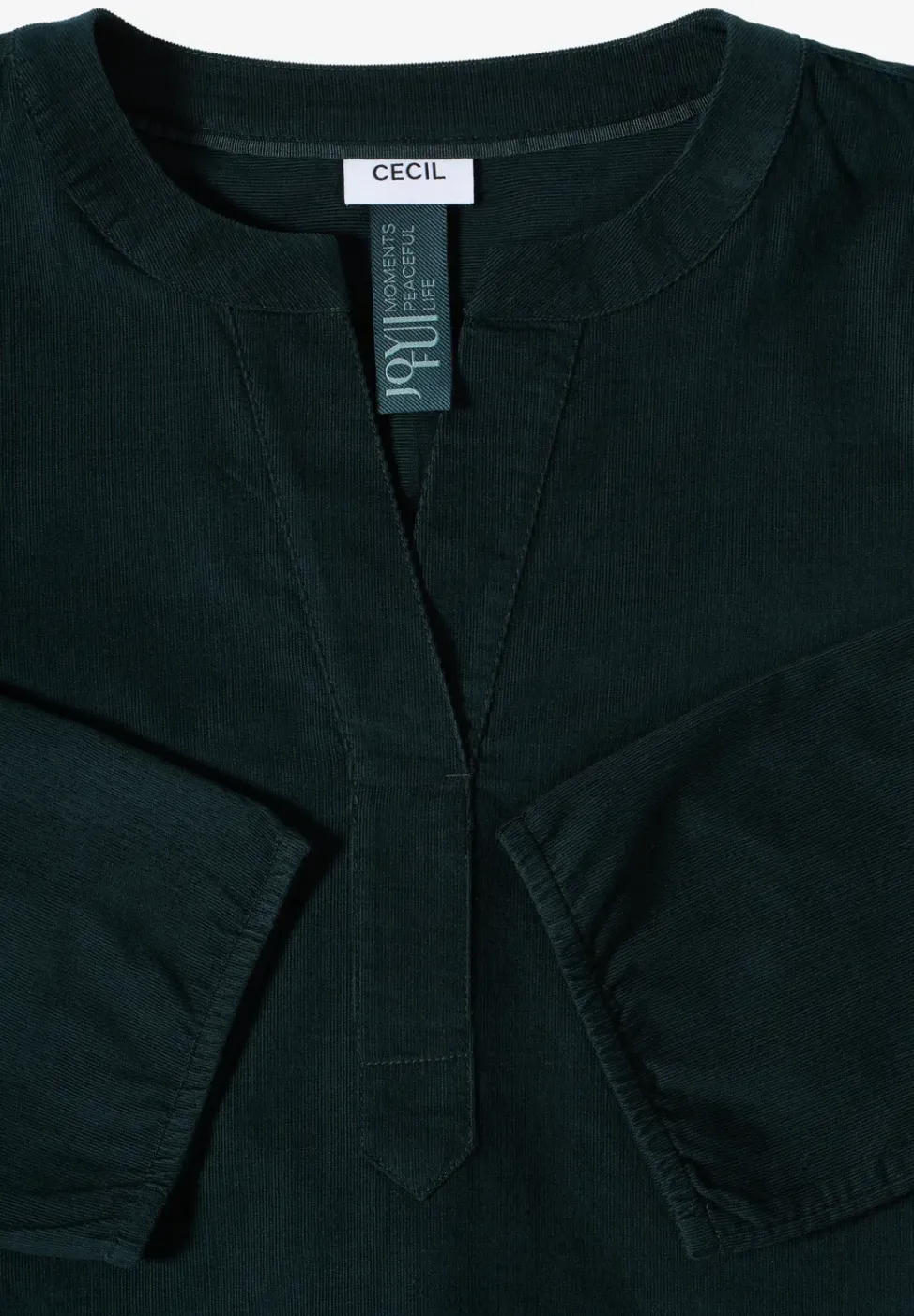 Split Neck Cordbluse