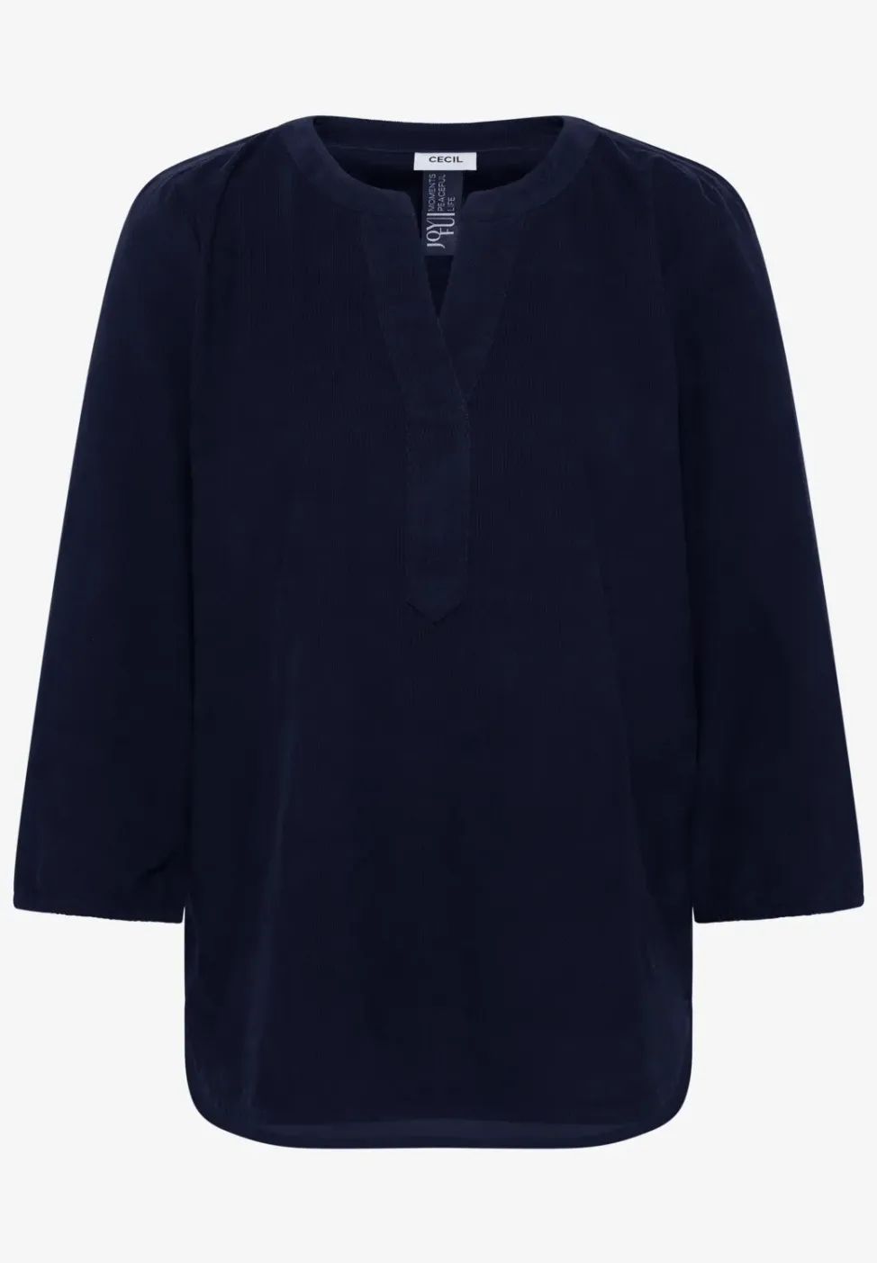 Split Neck Cordbluse