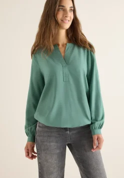 Split Neck Bluse