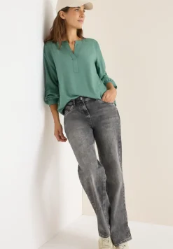 Split Neck Bluse