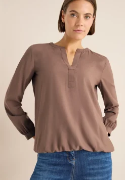 Split Neck Bluse