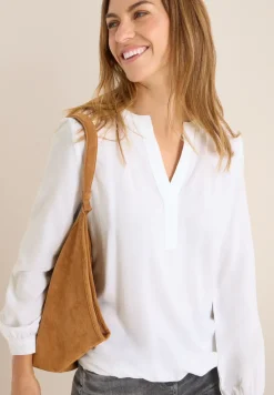 Split Neck Bluse