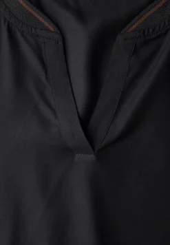 Split Neck Bluse mit Tape