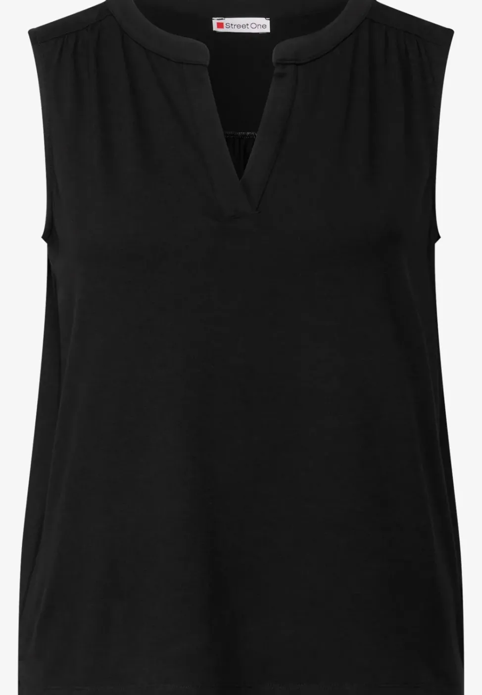 Split Neck Jersey-Top