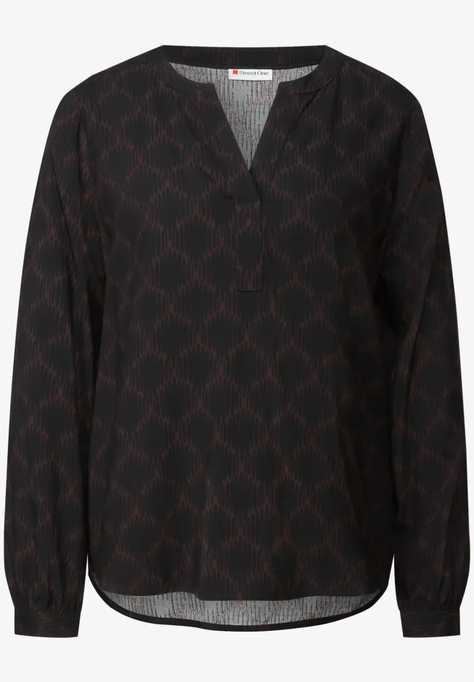 Split Neck Print-Tunika