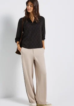 Split Neck Print-Tunika
