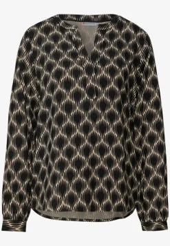 Split Neck Print-Tunika