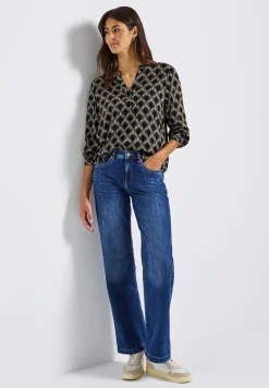 Split Neck Print-Tunika