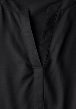 Split Neck Viskose-Bluse