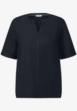 Split Neck Viskose-Bluse