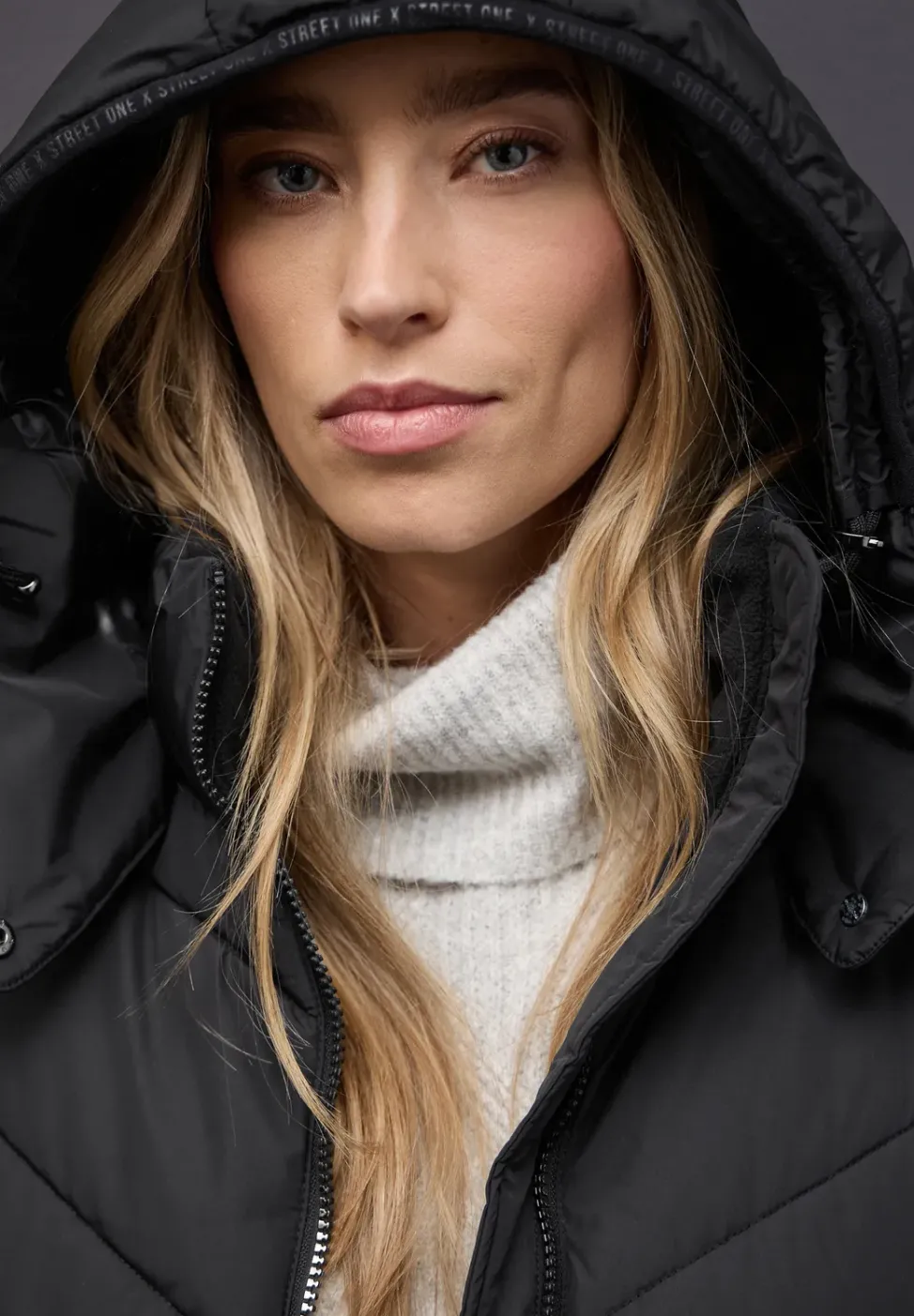 Steppjacke in Midi-Länge