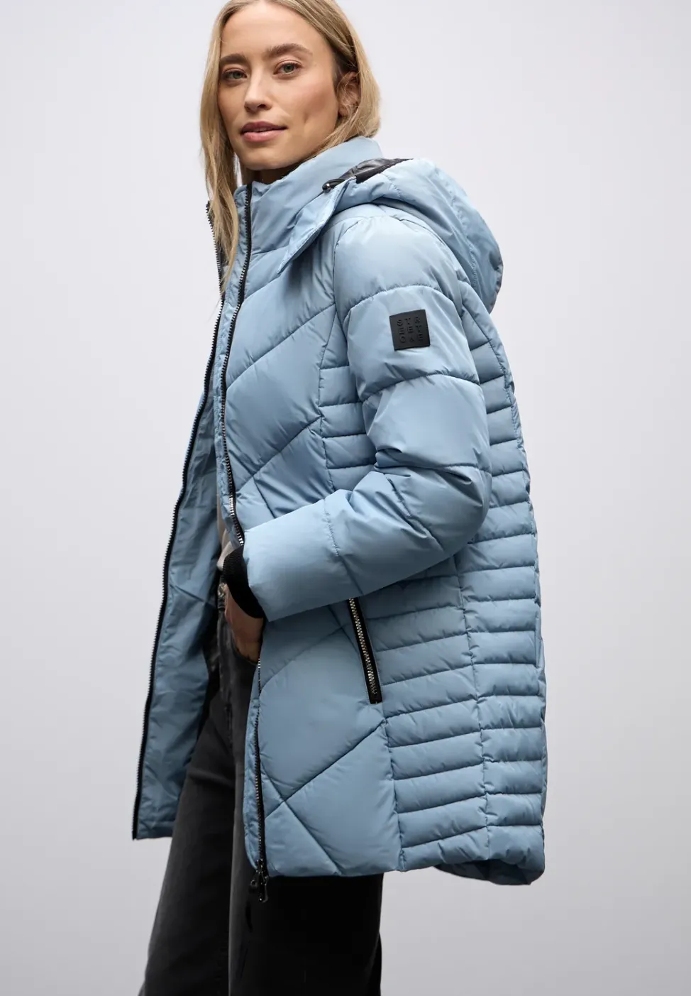 Steppjacke in Midi-Länge