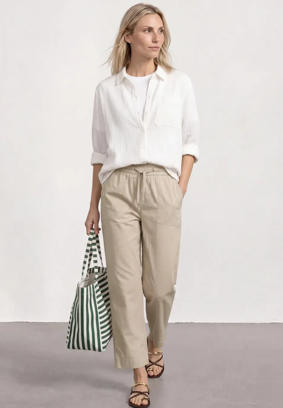 Straight Leg Hose mit Turn-Up-Detail